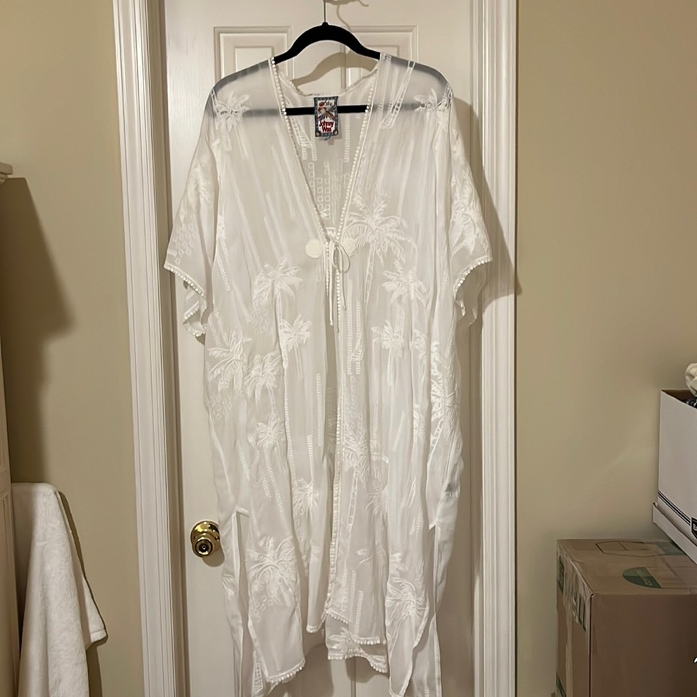 Johnny Was Palm Georgia Kimono O/S white